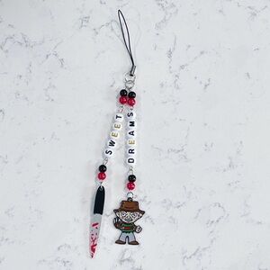 Nightmare on elm street phone charm accessory 🖤